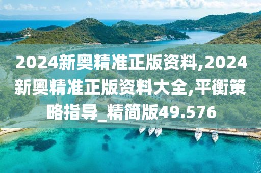 2024新奥精准正版资料,2024新奥精准正版资料大全,平衡策略指导_精简版49.576