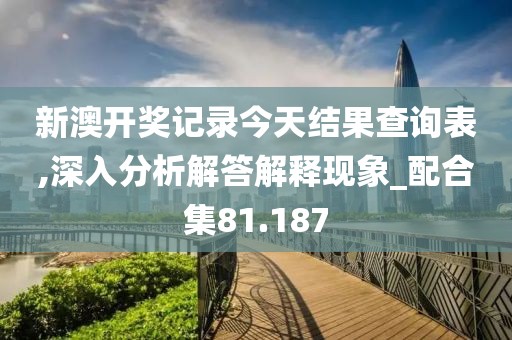 新澳开奖记录今天结果查询表,深入分析解答解释现象_配合集81.187