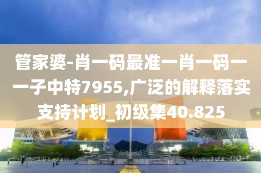 管家婆-肖一码最准一肖一码一一子中特7955,广泛的解释落实支持计划_初级集40.825