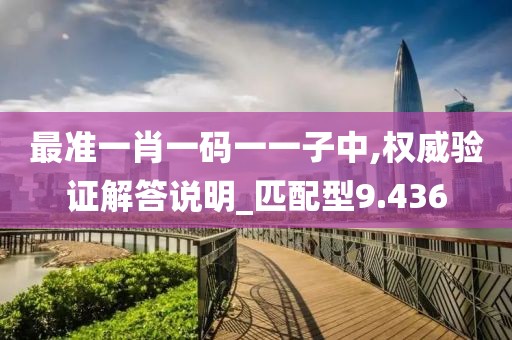 最准一肖一码一一子中,权威验证解答说明_匹配型9.436