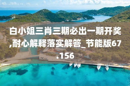 白小姐三肖三期必出一期开奖,耐心解释落实解答_节能版67.156