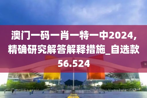 澳门一码一肖一特一中2024,精确研究解答解释措施_自选款56.524