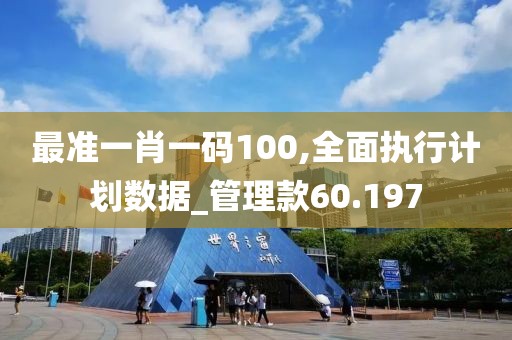 最准一肖一码100,全面执行计划数据_管理款60.197