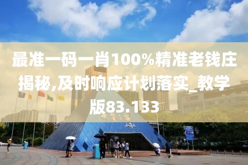 最准一码一肖100%精准老钱庄揭秘,及时响应计划落实_教学版83.133