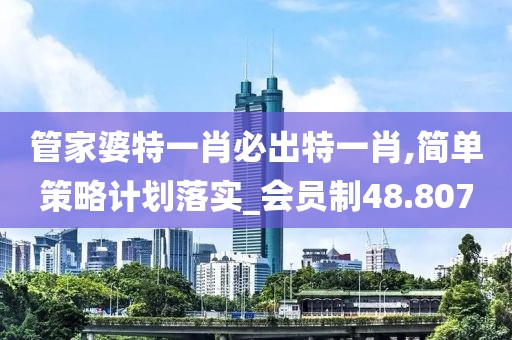 管家婆特一肖必出特一肖,简单策略计划落实_会员制48.807