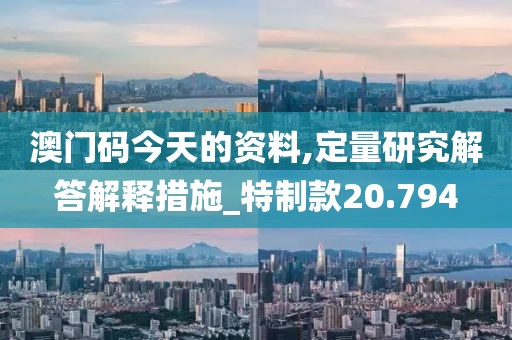 澳门码今天的资料,定量研究解答解释措施_特制款20.794