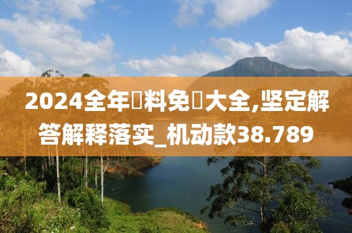 2024全年資料免費大全,坚定解答解释落实_机动款38.789