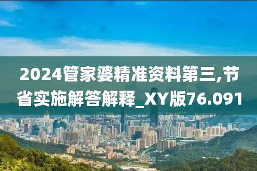 2024管家婆精准资料第三,节省实施解答解释_XY版76.091