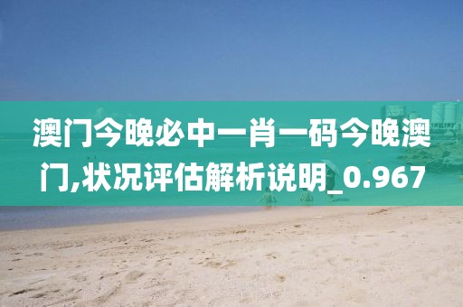 澳门今晚必中一肖一码今晚澳门,状况评估解析说明_0.967