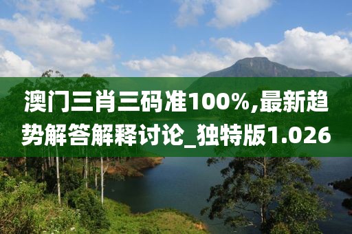 澳门三肖三码准100%,最新趋势解答解释讨论_独特版1.026