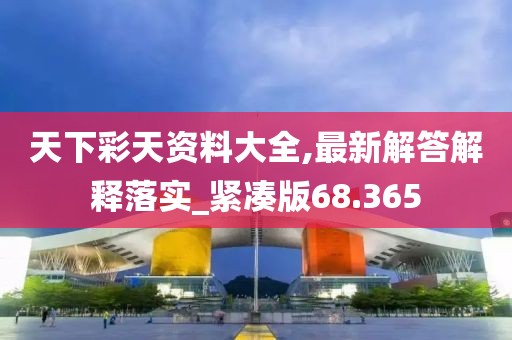 天下彩天资料大全,最新解答解释落实_紧凑版68.365