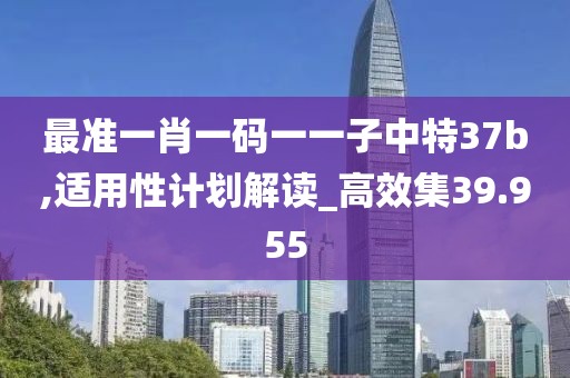 最准一肖一码一一子中特37b,适用性计划解读_高效集39.955
