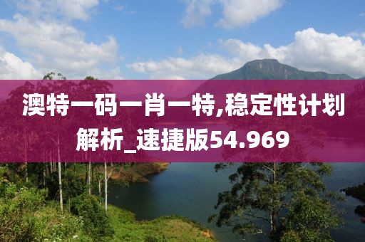 澳特一码一肖一特,稳定性计划解析_速捷版54.969