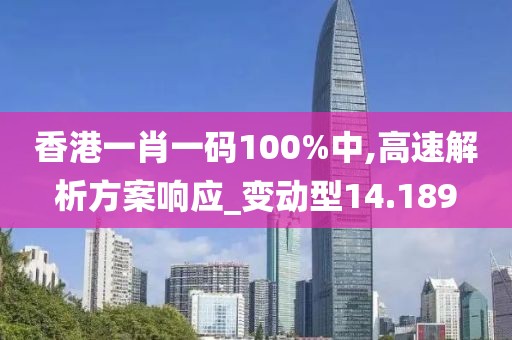 香港一肖一码100%中,高速解析方案响应_变动型14.189