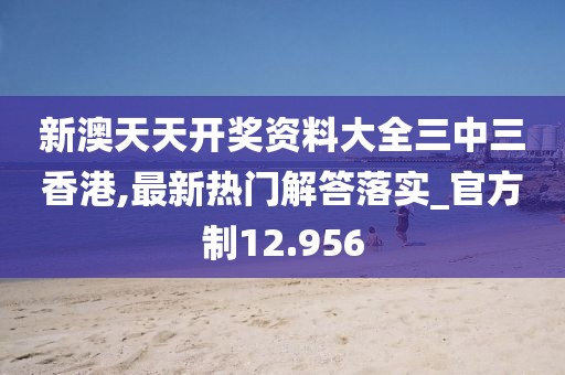 新澳天天开奖资料大全三中三香港,最新热门解答落实_官方制12.956