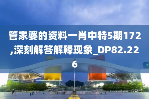 管家婆的资料一肖中特5期172,深刻解答解释现象_DP82.226