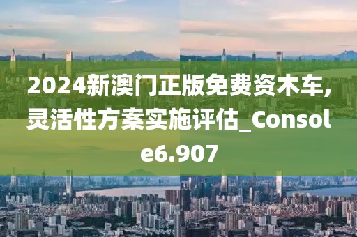 2024新澳门正版免费资木车,灵活性方案实施评估_Console6.907