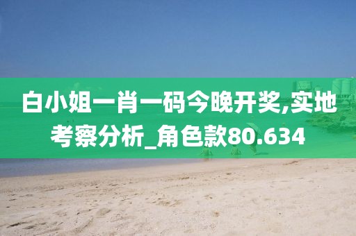 白小姐一肖一码今晚开奖,实地考察分析_角色款80.634