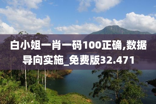 白小姐一肖一码100正确,数据导向实施_免费版32.471