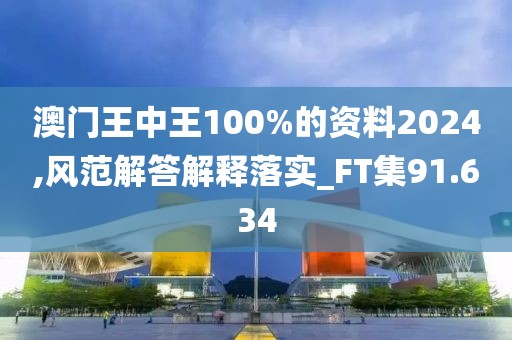 澳门王中王100%的资料2024,风范解答解释落实_FT集91.634