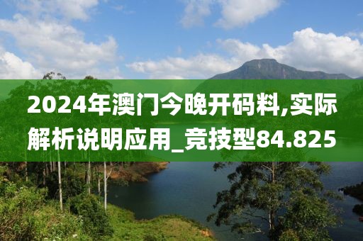 2024年澳门今晚开码料,实际解析说明应用_竞技型84.825