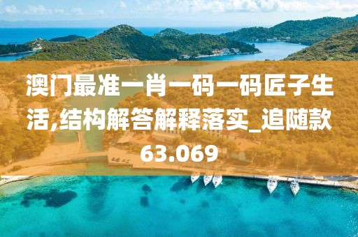 澳门最准一肖一码一码匠子生活,结构解答解释落实_追随款63.069