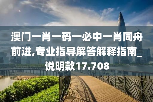 澳门一肖一码一必中一肖同舟前进,专业指导解答解释指南_说明款17.708