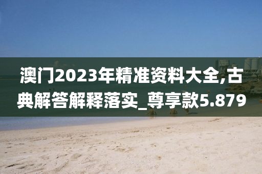 澳门2023年精准资料大全,古典解答解释落实_尊享款5.879