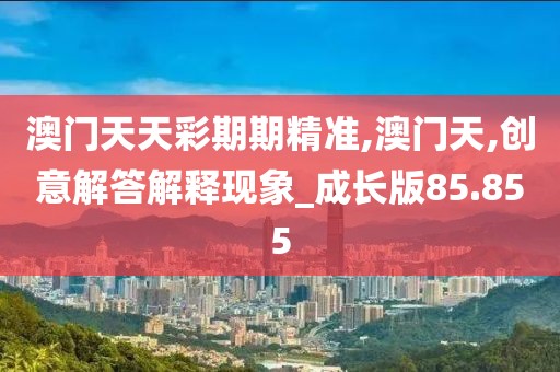 澳门天天彩期期精准,澳门天,创意解答解释现象_成长版85.855