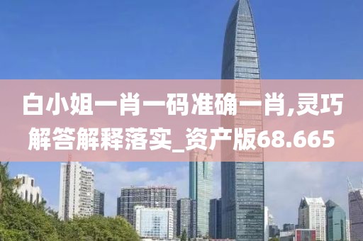 白小姐一肖一码准确一肖,灵巧解答解释落实_资产版68.665
