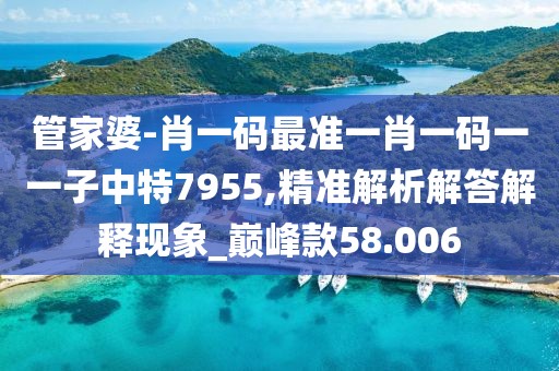 管家婆-肖一码最准一肖一码一一子中特7955,精准解析解答解释现象_巅峰款58.006