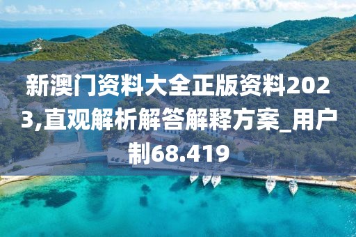 新澳门资料大全正版资料2023,直观解析解答解释方案_用户制68.419