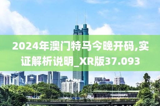 2024年澳门特马今晚开码,实证解析说明_XR版37.093