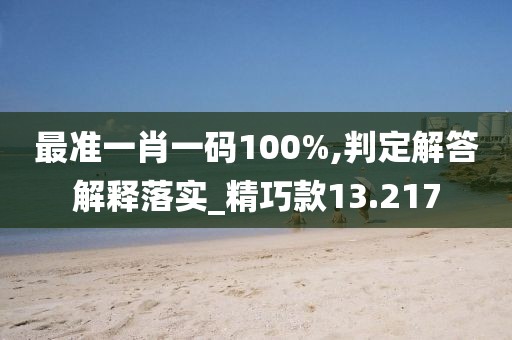 最准一肖一码100%,判定解答解释落实_精巧款13.217
