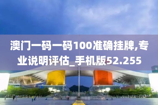 澳门一码一码100准确挂牌,专业说明评估_手机版52.255