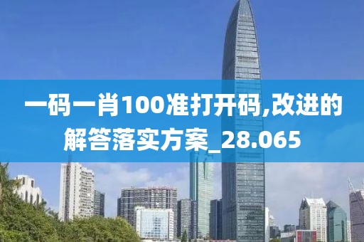一码一肖100准打开码,改进的解答落实方案_28.065