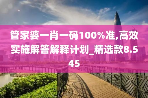 管家婆一肖一码100%准,高效实施解答解释计划_精选款8.545