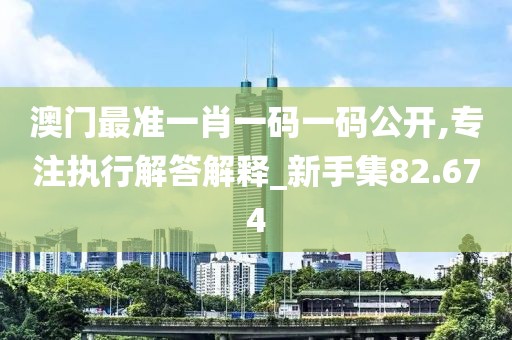 澳门最准一肖一码一码公开,专注执行解答解释_新手集82.674