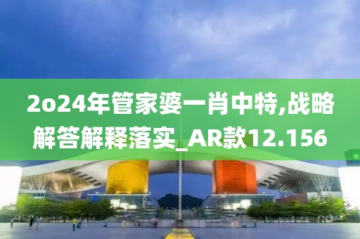 2o24年管家婆一肖中特,战略解答解释落实_AR款12.156