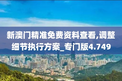新澳门精准免费资料查看,调整细节执行方案_专门版4.749