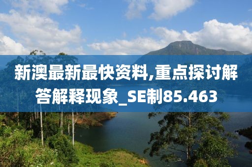 新澳最新最快资料,重点探讨解答解释现象_SE制85.463