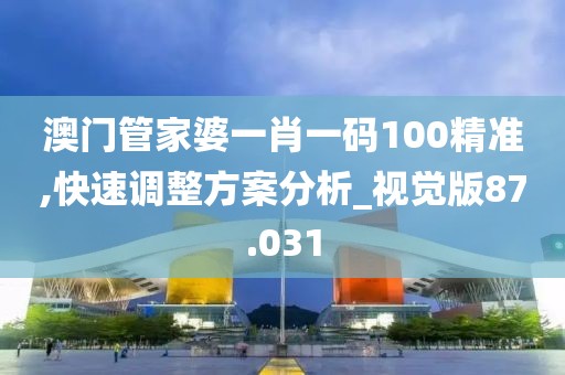 澳门管家婆一肖一码100精准,快速调整方案分析_视觉版87.031