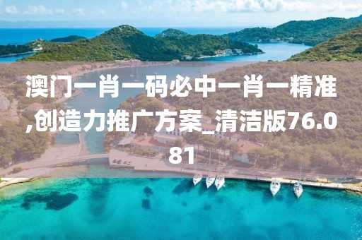 澳门一肖一码必中一肖一精准,创造力推广方案_清洁版76.081