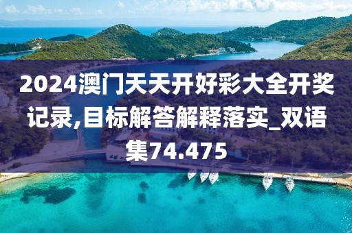 2024澳门天天开好彩大全开奖记录,目标解答解释落实_双语集74.475