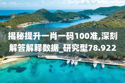 揭秘提升一肖一码100准,深刻解答解释数据_研究型78.922