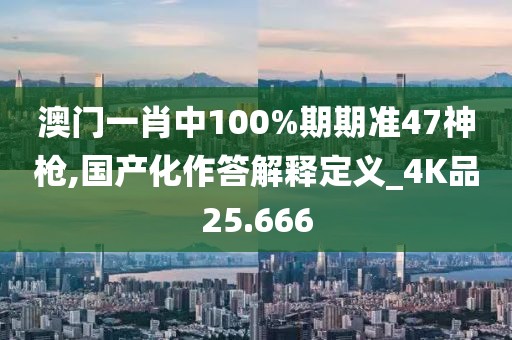 澳门一肖中100%期期准47神枪,国产化作答解释定义_4K品25.666