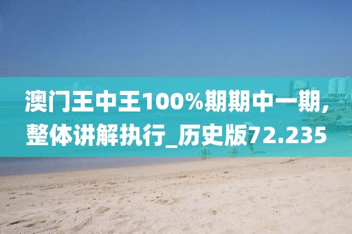 澳门王中王100%期期中一期,整体讲解执行_历史版72.235
