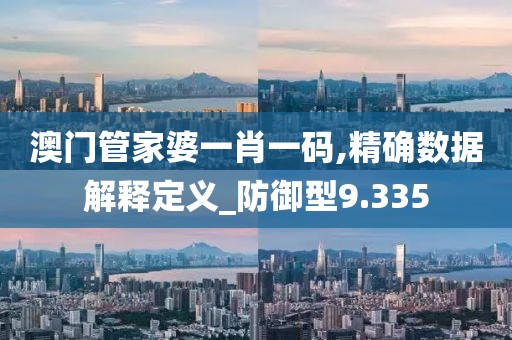 澳门管家婆一肖一码,精确数据解释定义_防御型9.335