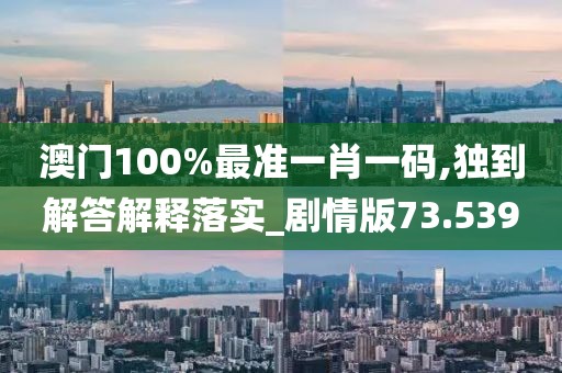澳门100%最准一肖一码,独到解答解释落实_剧情版73.539