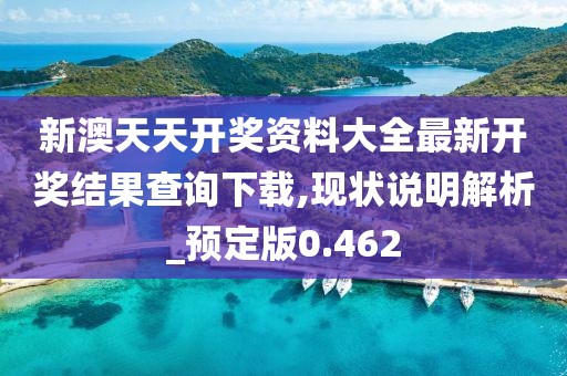 新澳天天开奖资料大全最新开奖结果查询下载,现状说明解析_预定版0.462